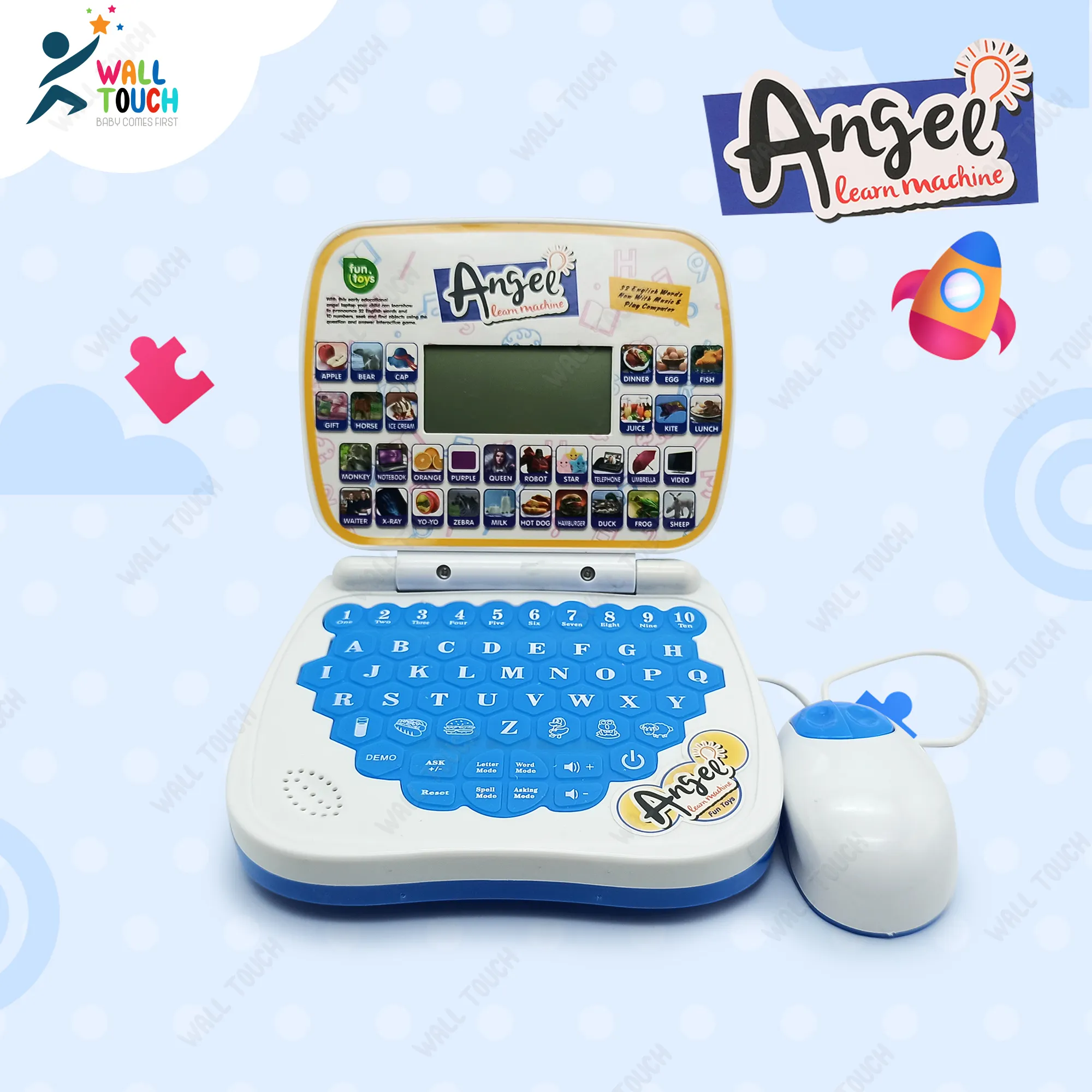 Battery Operated Kids Educational Computer/Laptop And Learning Abcd ...